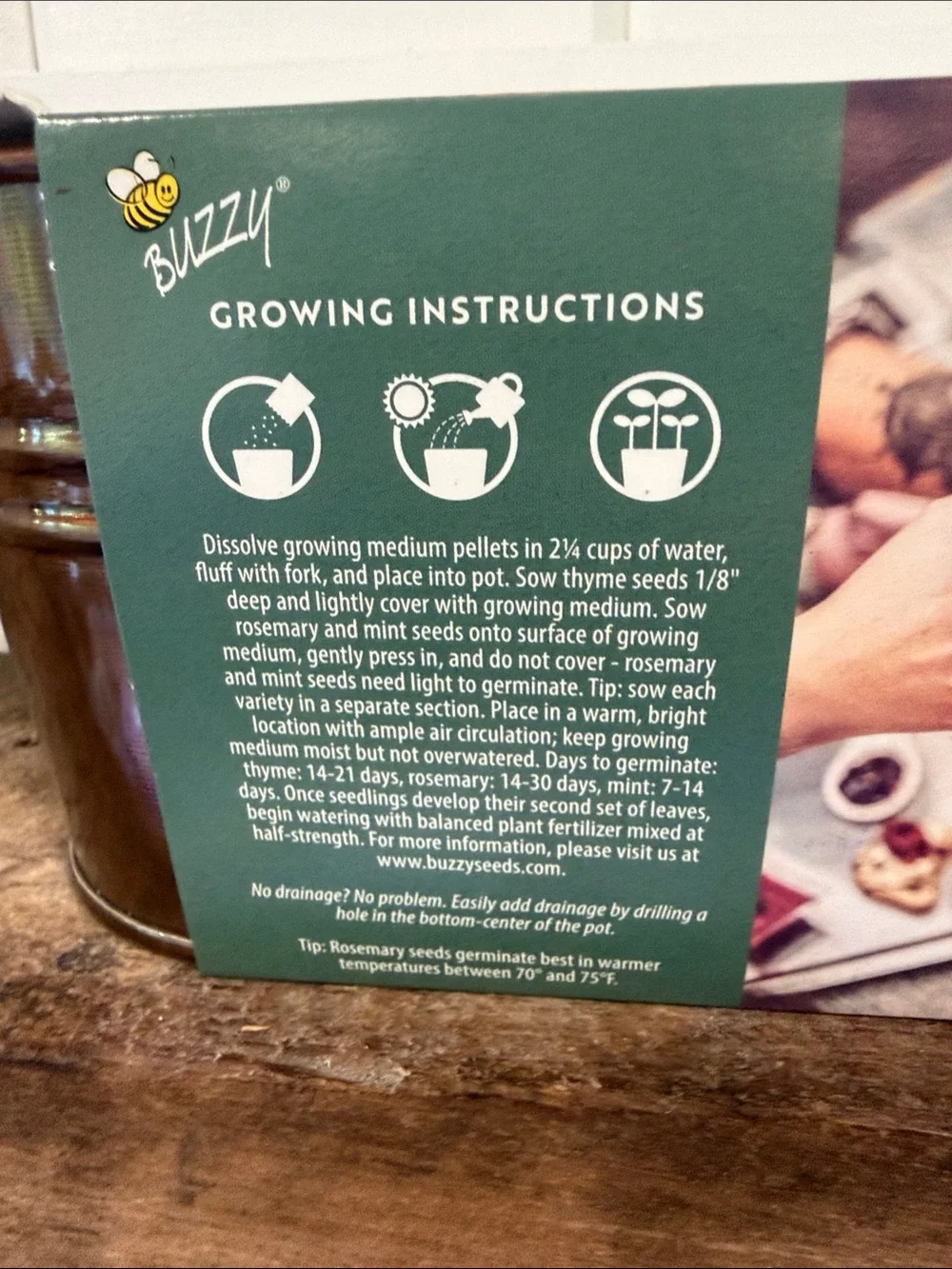 Bourbon Cocktails Grow Kit - Mint Rosemary Thyme
